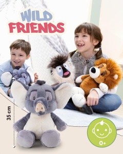 Elefant Plush NICI EL-Flora 35cm - gri, cu accente roz, ideal pentru copii - Img 3