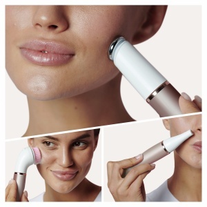 Epilator facial Braun FaceSpa Pro SE921, set beauty, bronz, Wet Dry - Img 7