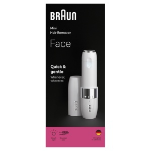 Epilator facial Braun FS1000, compact, alb, usor de utilizat