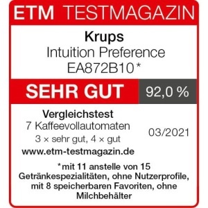 Espressor automat Krups Intuition Preference EA872B Touchscreen 35 11 bauturi Sistem One Touch Cappuccino Negru - Img 2