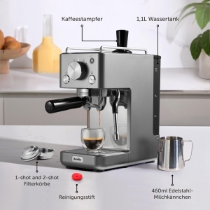 Espressor Breville Barista Slimline VCF185X 15 bar Spumator lapte integrat Argintiu - Img 7