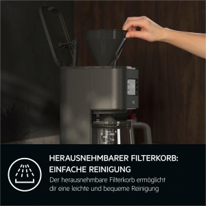 Espressor cafea AEG Deli 5, 1,25 l, 1000 W, Anthrazit - Img 3