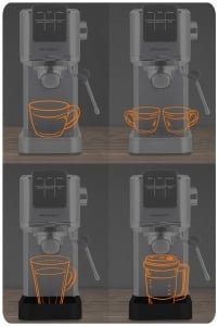 Espressor cafea Berdsen - 1,2 L, 1350 W, argintiu - Img 2