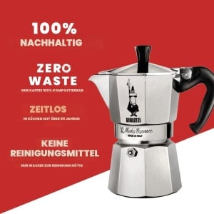 Espressor cafea Bialetti Moka Express, 2 cesti, 90 ml, argintiunegru - Img 6