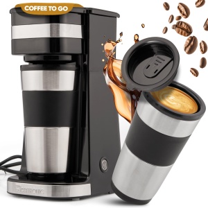Espressor cafea Clatronic KA 3733, 400 ml, inox, cu filtru permanent