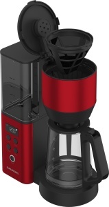 Espressor cafea Grundig KM 8440, 1,25 litri, 1000W, rosu - Img 2