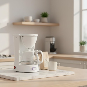Espressor cafea Jata JECA1752, 2-8 cesti, 750 ml, 650 W, alb - Img 3
