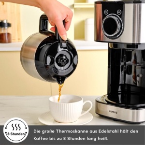 Espressor cafea Karaca Series 2303, 1.2L, cu timer si functie de mentinere a caldurii - Img 6