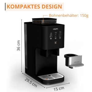 Espressor cafea Krups Coffee Crush SA4028E0, 15 cm latime, negru, cu rasnita integrata - Img 9