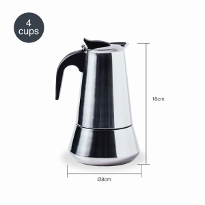 Espressor cafea Lacor 62033, 4 cesti, inox, compatibil inductie - Img 2