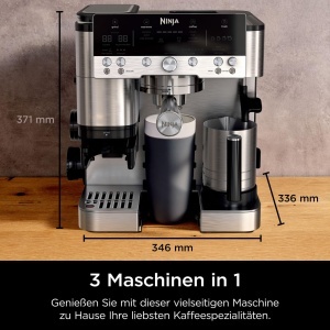 Espressor cafea Ninja Luxe Premier 3-in-1, 25 setari de macinare, argintiu - Img 2