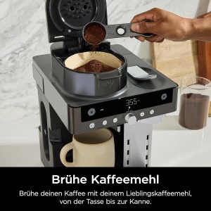 Espressor cafea Ninja Prestige CFN802EUGM, 2-in-1, 1.8L, gri-metal - Img 2
