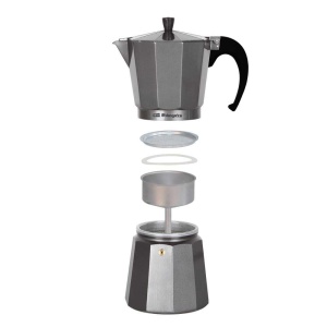 Espressor cafea Orbegozo KFS 1220, capacitate 12 cesti, aluminiu, maner ergonomic - Img 2
