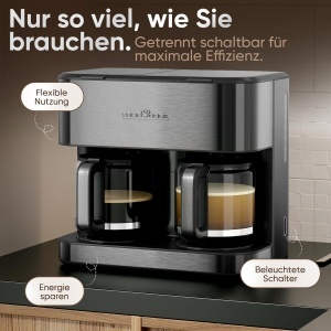 Espressor cafea ProfiCook PC-KAD 1308, 3.6L, 2000W, Inox - Img 3