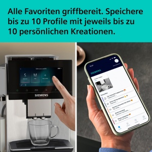 Espressor cafea Siemens EQ900, 2 recipiente pentru boabe, display tactil 6.8, argintiu - Img 5