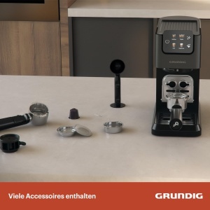Espressor Grundig KSM 6430 20 Bar Touchscreen Rezervor lapte integrat Dark InoxNegru - Img 5