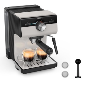 Espressor Krups XP381B10 15 bar GreyCreme Design elegant si functie de spumare