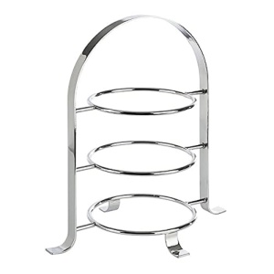 Etagera pentru servire APS, metal cromat, 3 niveluri, inaltime 25,5 cm
