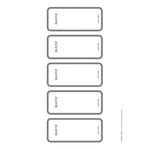 Etichete autoadezive pentru spatele dosarelor Leitz, 50 buc, 46 x 111 mm, gri