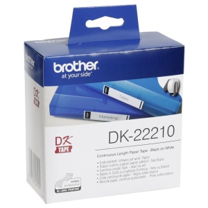 Etichete Endlos Brother DK-22210, 29 mm, 30,48 m, autoadezive, alb