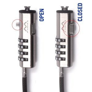 Ewent Laptop Lock Incuietoare cu combinatie pentru laptop, cablu de securitate cu incuietoare cu combinatie, cablu de securitate pentru notebook-uri, tablete, PC-uri, proiectoare, antifurt cu cablu rezistent la taiere de 1,8 m - Img 3
