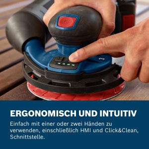 Excentric cu bateria Bosch GEX 18V-150-3, 18V, Ergonomie excelenta, 3 mm oscilatie - Img 5