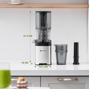 Extractor de suc AMZCHEF, 130 mm, 180W, inox, silentios - Img 3