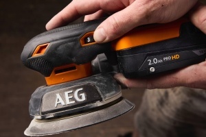Exzenterschleifer AEG BEX18SBL-125-0, 18 V, 125 mm, Fara acumulator - Img 4