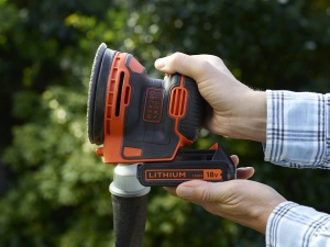 Exzenterschleifer BlackDecker BDCROS18N 18V, cu Staubfangbehalter, NegruPortocaliu - Img 8