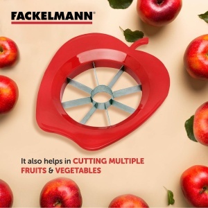 Fackelmann 42015 Taietor de Mere si Pere Otel Inoxidabil Rosu sau Verde - Img 5
