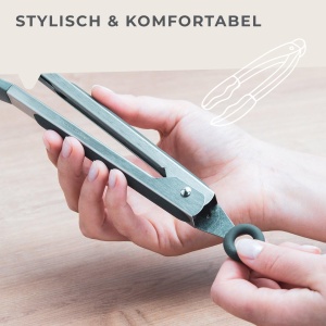 Fackelmann Cleste Multifunctional pentru Bucatarie si Gratar Soft-Grip Hitzebestant 270degC ArgintiuGri - Img 5