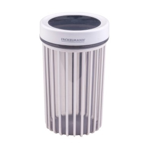 Fackelmann Cutie Depozitare 1100ml Transparenta cu Capac Albastru Design Rilat Rezistenta si Usor de Curatat