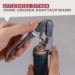 Fackelmann Doublepull Korkenzieher Essential 3 in 1 Otel Inoxidabil Argintiu - Img 5