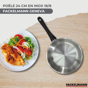 Fackelmann Geneva Bratpfanne 24 cm Inox PFAS-Free Inductie - Img 2