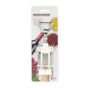 Fackelmann Korkenzieher 49786 Desfacator Sticle 2-in-1 AlbArgintiu 165cm - Img 5