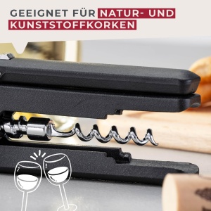 Fackelmann Korkenzieher Shadow Black Ergonomic Design Mecanism Inovator - Img 4