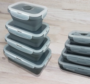 Fackelmann Lunchbox din Silikon 540ml Gri Compacta si Multifunctionala - Img 6