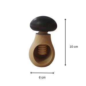 Fackelmann Nussknacker 521149 din lemn design rustic surub reglabil - Img 3