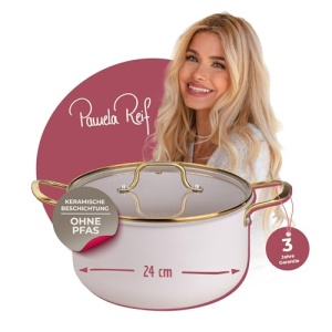 Fackelmann Oala Cu Capac 24 cm Pastel-Beige 55L Aluminiu Recycled - Img 11
