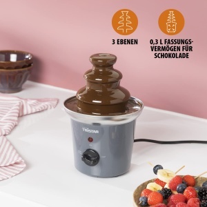 Fantana de ciocolata Tristar CF-1603, 0.4 litri, 32W, functii multiple, inox - Img 7