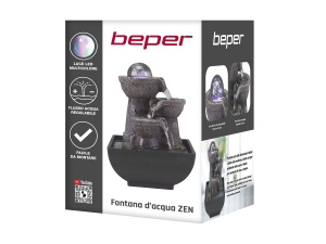 Fantana de Interior Beper P201UTP200 cu Iluminare LED, Design Modern, Negru - Img 6