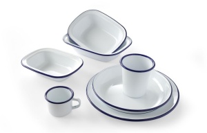 Farfurie plata HENDI cu margine albastra, 240mm, emaile rezistent - Img 3