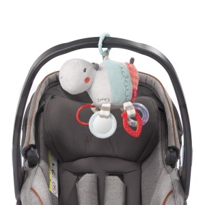 Fehn 059052 Activity Hippopotamus cu inel - jucarie pentru abilitati motorii de agatat cu pandantive interesante pentru a apuca si a scoate sunete - un insotitor perfect pentru bebelusi si copii mici de la 0+ luni - Img 6
