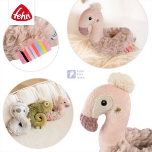 Fehn Ring-Greifling Flamingo 042245 Jucarie cu Rassel pentru Bebelusi 0 luni - Img 4