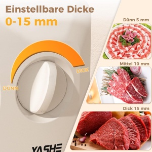 Feliator electric YASHE, 180W, lama din otel inoxidabil de 17 cm, grosime taiere 0-15 mm - Img 2
