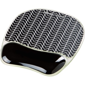 Fellowes Mouse Pad cu cristale pentru incheietura mainii, cu umplutura de gel, ergonomic, lavabil, model in zig-zag - Img 3