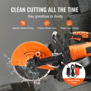 Ferastrau electric pentru beton VEVOR DC305, 2800 W, 305 mm, adancime taiere 114 mm - Img 3