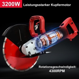 Feron 3200W Feron Betonsaga cu Motor de 4300RPM, 305mm, cu Sistem de Racire - Img 2