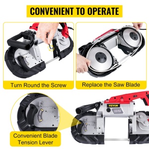 Feronerie VEVOR Bandsage 12,7 cm, 1100 W, Capacitate mare de taiere - Img 6