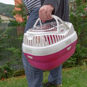 Ferplast Cutie de transport pentru hamsteri si alte rozatoare mici Aladino Cusca mare de calatorie pentru hamsteri grila de ventilatie maner confortab - Img 5